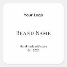 Minimal Custom Candle Label | Editable Square Stic