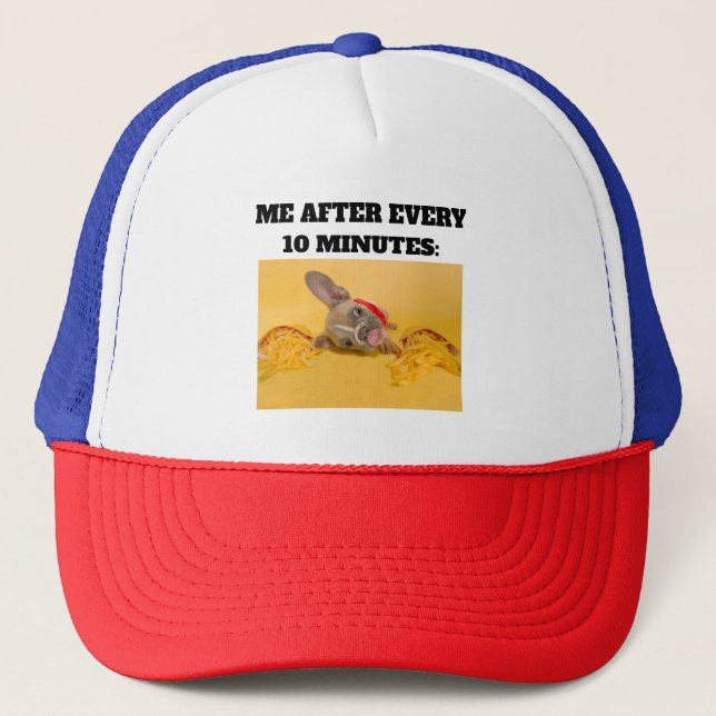 Minimal Custom Me After Every 10 Minutes Add Photo Trucker Hat (Front)