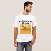Minimal Custom My Face When I See Food Add Photo T-Shirt (Front Full)