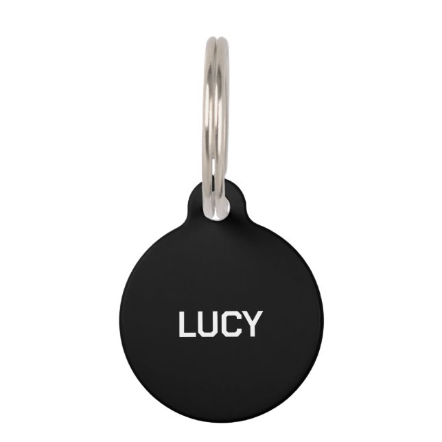 Minimal Custom Name Dog & Cat Pet ID Tag (Front)