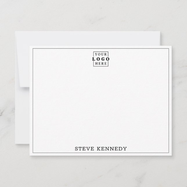 Minimal Custom Name Professional Business Logo   Card (Front)