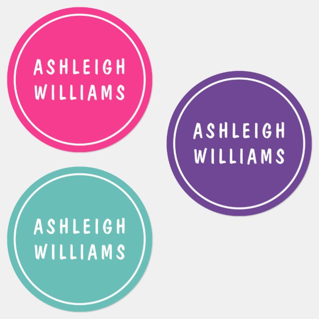 Minimal Custom Personalised Girly Name Set (Group)