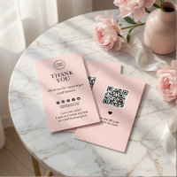 Minimal Custom Thank You Insert Card with QR Code