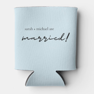 Minimal Custom Wedding Can Cooler, Wedding Favours Cooler