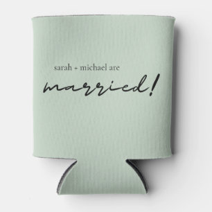 Minimal Custom Wedding Can Cooler, Wedding Favours Cooler