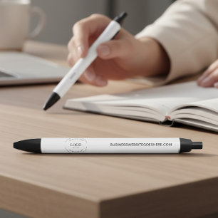 Minimal Customizable logo website simple business Black Ink Pen