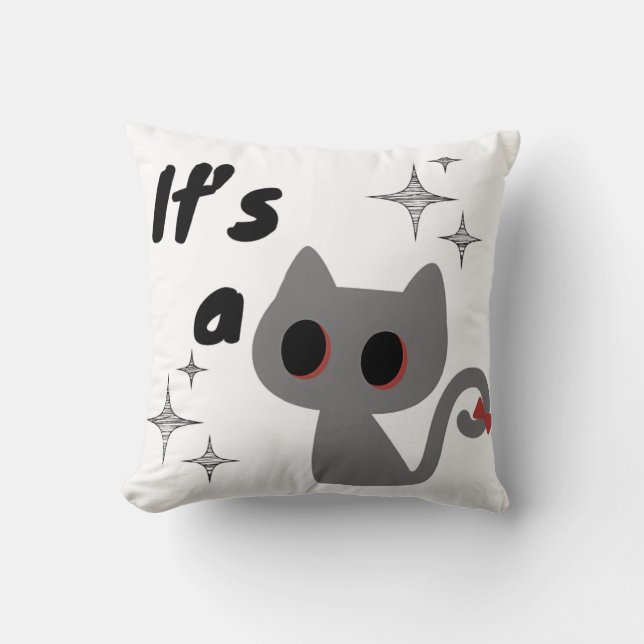  Minimal Cute Cat It’s a  Cushion (Front)