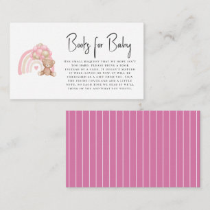 Minimal cute pink modern teddy bear enclosure  card