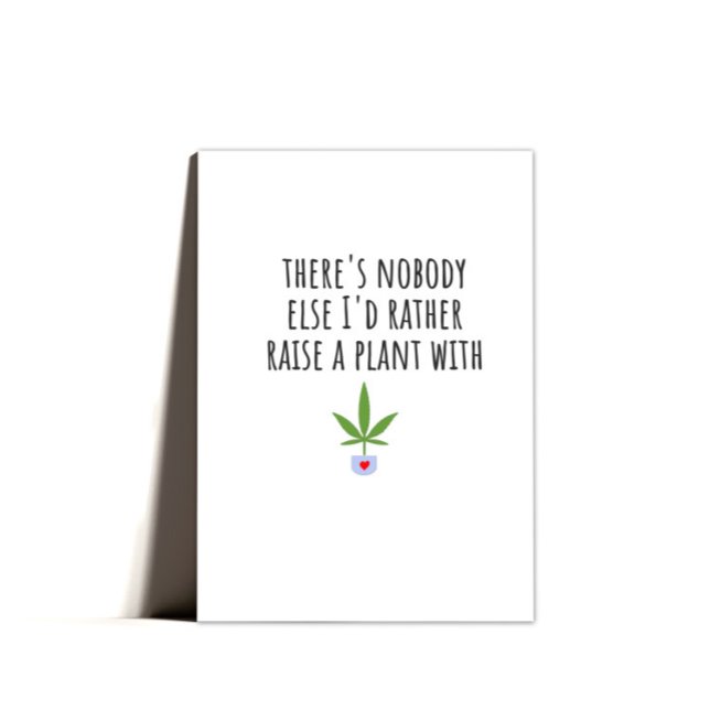 Minimal Cute Stoner Valentines Day Card (Creator Uploaded)