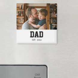 Minimal Dad Established Father's Day Gift Magnet