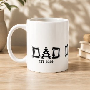 Minimal Dad Established Year New Father Gift Coffee Mug
