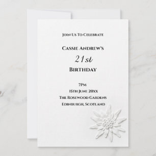 Minimal Daisy Milestone Birthday Invitation