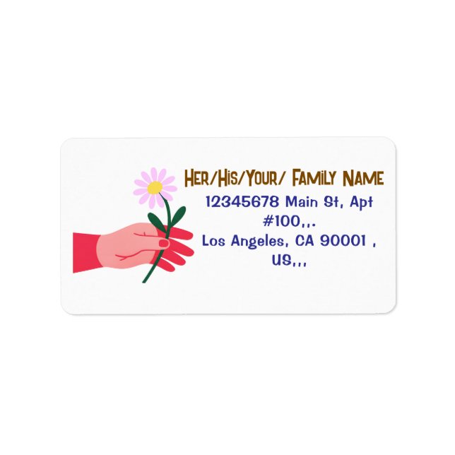 Minimal Daisy Thank You Label (Front)