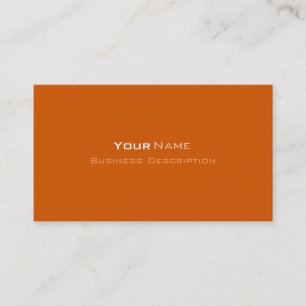 Minimal Dark Orange Business Card