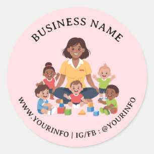 Minimal Daycare Logo Sticker