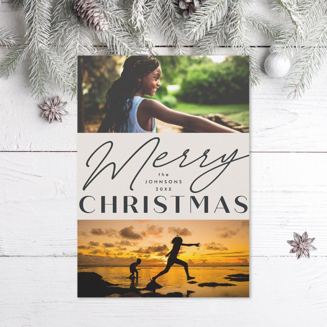 Minimal Deco Simple Photo Holiday Card (Creator Uploaded)