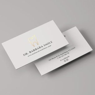 Minimal Dentist Dental Clinic Appointment Business Card