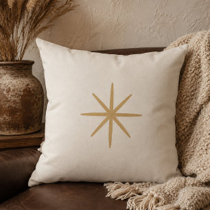 Minimal Desert Star Throw Pillow