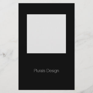 Minimal Design Black and White frame Stationery