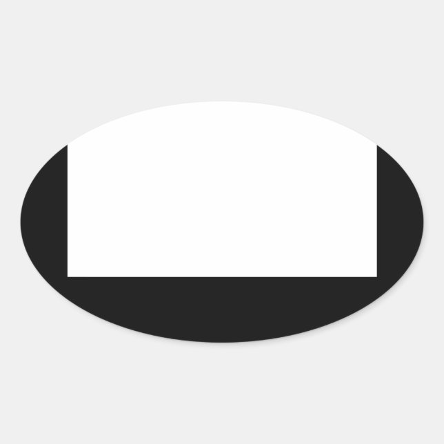 Minimal Design Black frame Oval Sticker (Front)