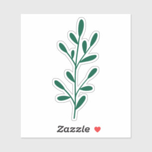 Minimal Design Green Botanical Branch