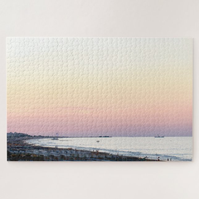 Minimal difficult seascape italian shore jigsaw puzzle (Horizontal)