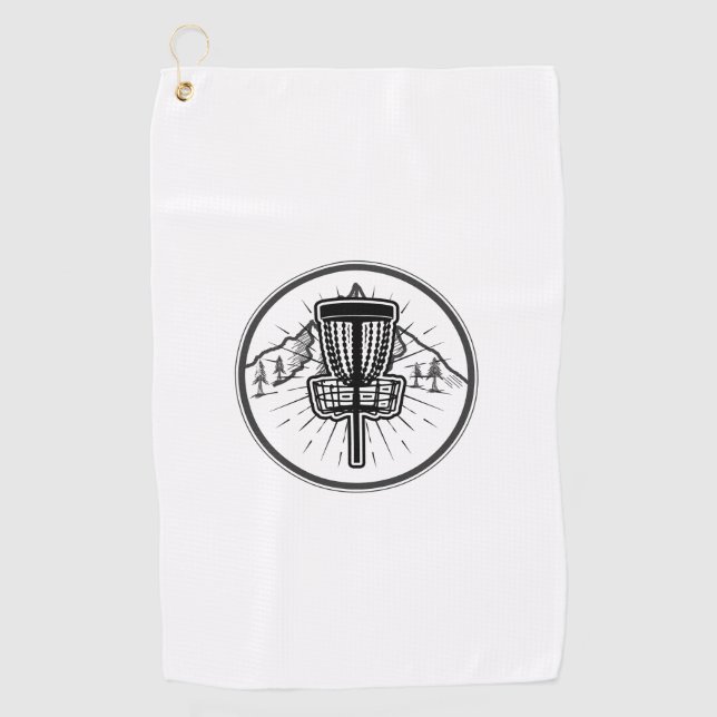 Minimal Disc Golf Print Disc Towel (Front)
