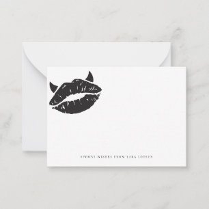 Minimal Doodle Spooky Halloween Note Card