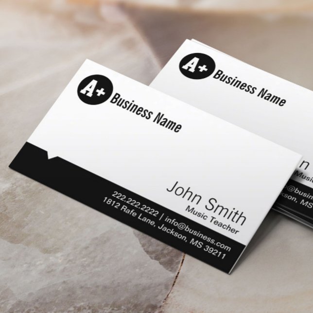 Minimal Dot Music Teacher Business Card (Creator Uploaded)