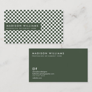 Minimal Dot Stylish Trendy Modern Business Card