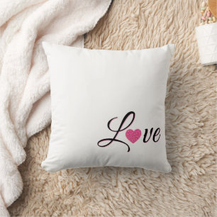 Minimal Dotted Heart Design Cushion