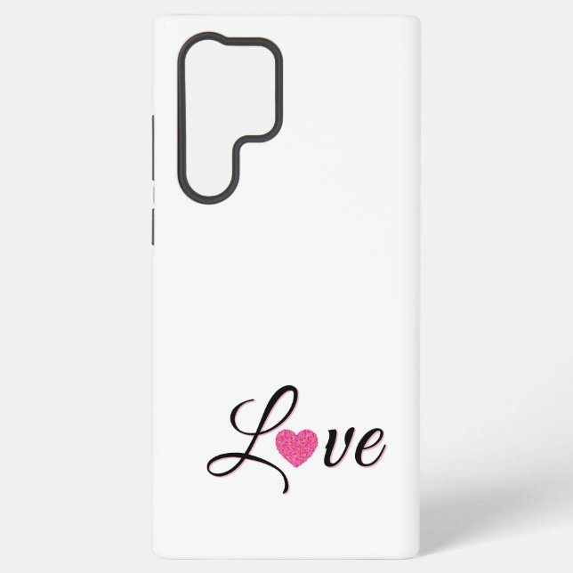 Minimal Dotted Heart Design Samsung Galaxy S22 Ultra Case (Back)