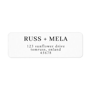 Minimal Dove Grey Modern Return Address