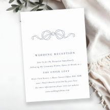 Minimal Dusky Blue Coquette Bow Wedding Reception