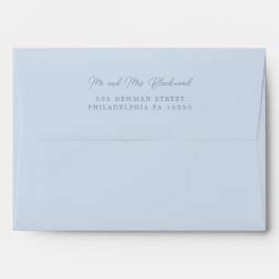Minimal Dusty Blue Return Script Address Envelope