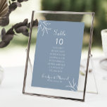 Minimal Dusty Blue Wedding Table 10 Seating Chart  Invitation<br><div class="desc">This minimal dusty blue wedding table 10 seating chart card is perfect for a rustic wedding. The design features watercolor wild herbs in a dusty blue background.

The card prints recto verso (double-sided).</div>