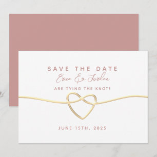 Minimal Dusty Rose Wedding Save The Date