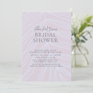 Minimal Dusty Script Text Bridal Shower Invitation