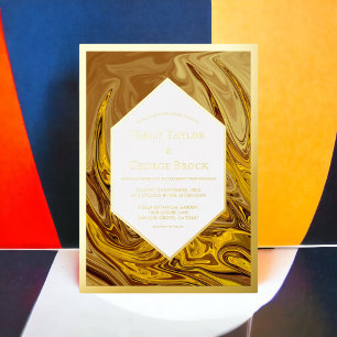Minimal Earth Tone Terracotta Artsy Wedding Gold