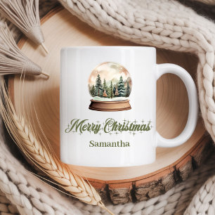 Minimal earthy script Nordic palette custom name Coffee Mug