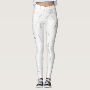 Minimal Easter Bunny Pastel Spring Pattern (2) Leggings