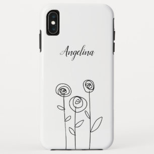 Minimal Easy Drawing Flowers Case-Mate iPhone Case