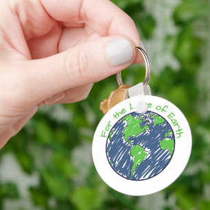 Minimal Eco For the Love of Earth Day Gift Key Ring