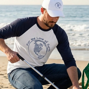 Minimal Eco For the Love of Earth Day Navy Gift T-Shirt