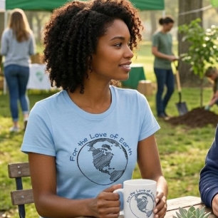 Minimal Eco For the Love of Earth Day Woman's Gift T-Shirt