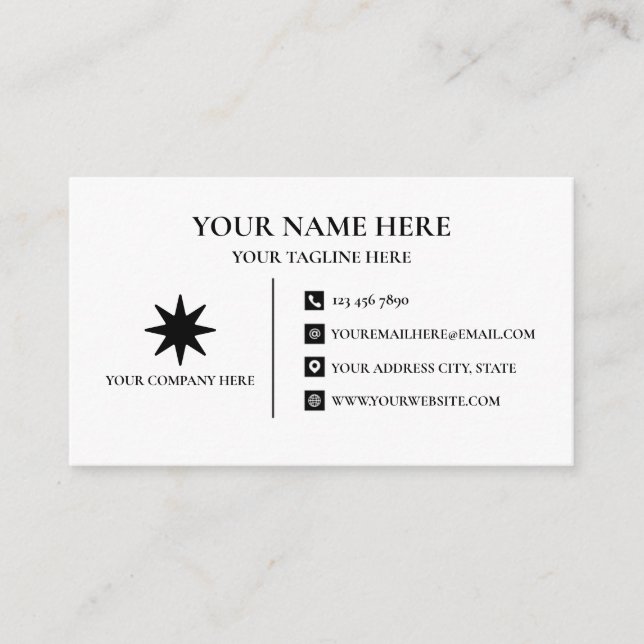 Minimal Editable Business Card (Front)