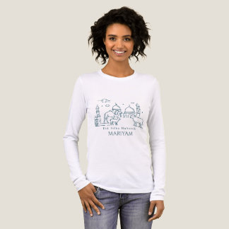 Minimal Eid al Adha Line Art Animal Girls Tri-Blend Shirt