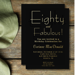 Minimal Eighty and Fabulous 80th Birthday Party