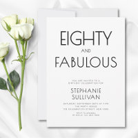 Minimal Eighty and Fabulous 80th Birthday Party
