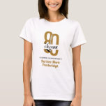 Minimal Eighty & Elegant Gold Black 80th Birthday T-Shirt<br><div class="desc">Celebrate a milestone in modern sophistication with our Minimal Eighty & Elegant Gold Black 80th Birthday T-Shirt. Featuring a bold gold design on a sleek black shirt, this stylish T-shirt honours 80 remarkable years with elegance and flair. Comfortable and versatile, it’s perfect for the birthday honoree or party guests, adding...</div>